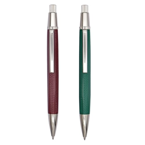 SIPLIV Stripes Kugelschreiber Set Elegant Business Stift Schreibstifte Blaue Tinte Stifte Abschluss Geschenk Stift, Rot + Grün SIPLIV Stripes Kugelschreiber Set Elegant Business Stift Schreibstifte Blaue Tinte Stifte Abschluss Geschenk Stift, Rot + Grün von SIPLIV