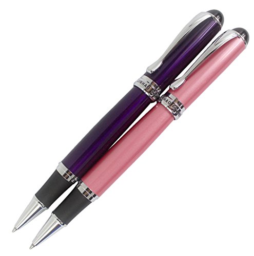 Sipliv 2PCS Jinhao X750 Tintenroller in 2 Farben, schwarze Tinte, lila & rosa von SIPLIV