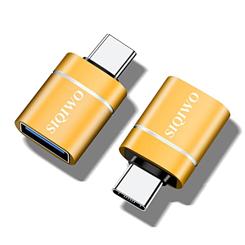 SIQIWO USB-C auf USB Adapter [2 Stücke] USB-C auf USB 3.0 Female Handy-OTG-Adapter, Thunderbolt 4/3 auf USB 3.0 Kompatibel für MacBook Pro 2023/Air 2022 iPad Mini 6 iMac Surface Pro 8/X Go von SIQIWO