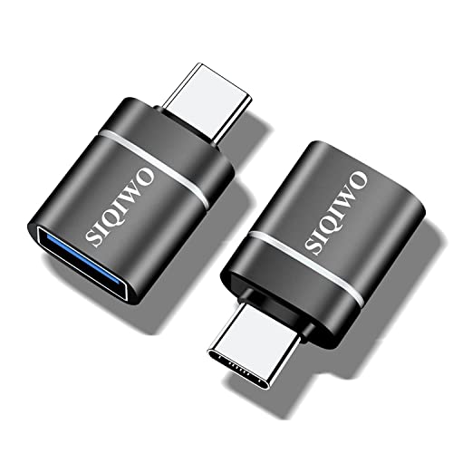 SIQIWO USB-C auf USB Adapter [2 Stücke] USB-C auf USB 3.0 Female Handy-OTG-Adapter, Thunderbolt 4/3 auf USB 3.0 Kompatibel für MacBook Pro 2023/Air 2022 iPad Mini 6 iMac Surface Pro 8/X Go von SIQIWO