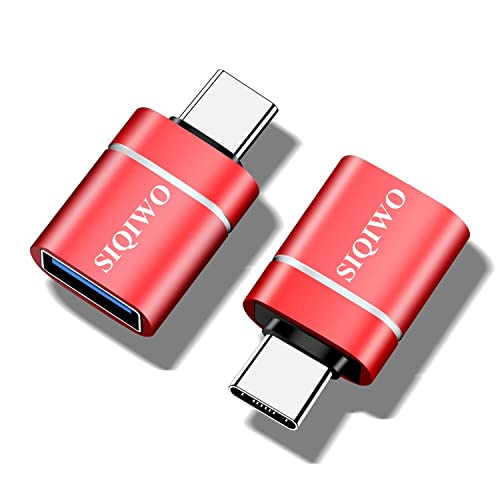 SIQIWO USB-C auf USB Adapter [2 Stücke] USB-C auf USB 3.0 Female Handy-OTG-Adapter, Thunderbolt 4/3 auf USB 3.0 Kompatibel für MacBook Pro 2023/Air 2022 iPad Mini 6 iMac Surface Pro 8/X Go von SIQIWO