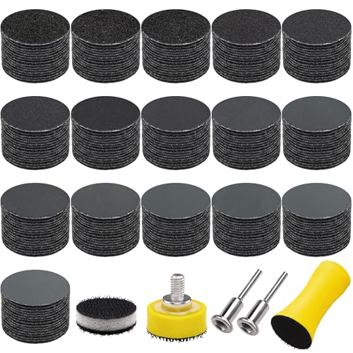 SIQUK 240 Stück Schleifscheiben 25mm Klett mit 1/8 Zoll Schaft Nasse Trockene Schleifpapier Runde Schleifpads Körnung 60-10000 Sandpapier für Auto Polieren Holz Metall SIQUK 240 Stück Schleifscheiben 25mm Klett mit 1/8 Zoll Schaft Nasse Trockene Schleifpapier Runde Schleifpads Körnung 60-10000 Sandpapier für Auto Polieren Holz Metall von SIQUK