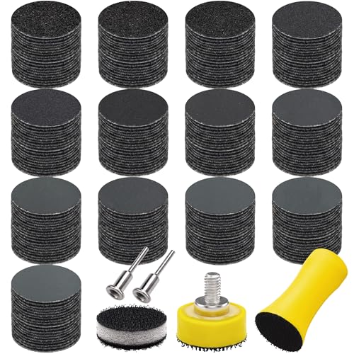 SIQUK 260 Stück Schleifscheiben Klett 25mm mit 1/8 Zoll Schaft Nasse Trockene Schleifpapier Runde Schleifpads Körnung 60-5000 Sandpapier für Auto Polieren Holz Metall SIQUK 260 Stück Schleifscheiben Klett 25mm mit 1/8 Zoll Schaft Nasse Trockene Schleifpapier Runde Schleifpads Körnung 60-5000 Sandpapier für Auto Polieren Holz Metall von SIQUK
