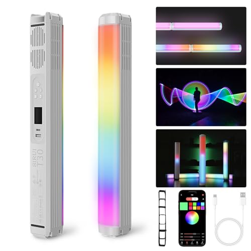 SIRUI 30 W RGB LED Videoleuchte Stick mit weichem Lichtgitter, T30 Röhrenlicht, 2500 K ~ 7000 K (weiß) von SIRUI