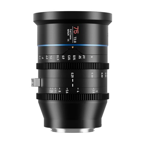 SIRUI 75 mm Jupiter Makro T2.8 Vollformat Cine Prime Objektiv, für EF-Mount Kameras, kompatibel mit BMPCC-6k, BMPCC-6k-pro, EOS C300 Mark III, EOS C500 Mark II, professionelles EF-Mount-Objektiv von SIRUI