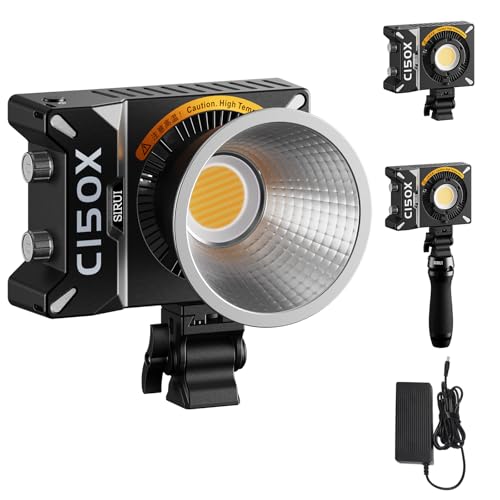 SIRUI LED Videoleuchte 150W C150X, COB Handheld Taschenleuchte, 2800K-6500K, mit Bluetooth App Helligkeitsregelung, Bowens Adapter, Reflektor, kontinuierliche Beleuchtung SIRUI LED Videoleuchte 150W C150X, COB Handheld Taschenleuchte, 2800K-6500K, mit Bluetooth App Helligkeitsregelung, Bowens Adapter, Reflektor, kontinuierliche Beleuchtung von SIRUI
