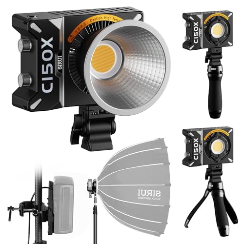 SIRUI LED Videoleuchte 150W C150X Combo, COB Handheld Taschenleuchte, 2800K-6500K, mit Bluetooth App Helligkeitsregelung, Bowens Adapter, Reflektor, kontinuierliche Beleuchtung SIRUI LED Videoleuchte 150W C150X Combo, COB Handheld Taschenleuchte, 2800K-6500K, mit Bluetooth App Helligkeitsregelung, Bowens Adapter, Reflektor, kontinuierliche Beleuchtung von SIRUI