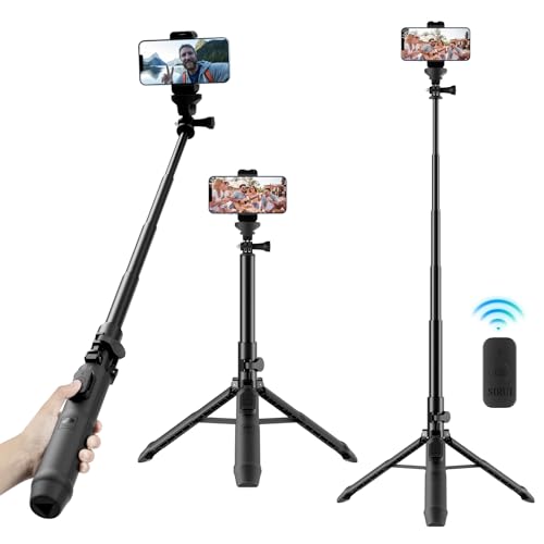 SIRUI MS-01K Stativ 138cm & Selfiestick für Smartphones und Actioncams, Schwarz von SIRUI