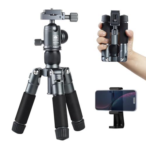SIRUI Mini Stativ Kamera 52cm Aluminium kleines Tischstativ Reisestativ mit 360° Kugelkopf für DSLR, Smartphone, belastbar bis zu 10kg, Telefonhalterung inklusive, AM-TT50 SIRUI Mini Stativ Kamera 52cm Aluminium kleines Tischstativ Reisestativ mit 360° Kugelkopf für DSLR, Smartphone, belastbar bis zu 10kg, Telefonhalterung inklusive, AM-TT50 von SIRUI