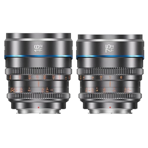 SIRUI Night Walker Cine-Objektiv mit Manuellem Fokus Set, 16mm, 75mm, T1.2-Objektiv mit großer Blende und S35 Frame Prime Lens für M4/3 Montieren für BMPCC4K, GH5II,GH6, Z Cam (MS-2SMG grau) SIRUI Night Walker Cine-Objektiv mit Manuellem Fokus Set, 16mm, 75mm, T1.2-Objektiv mit großer Blende und S35 Frame Prime Lens für M4/3 Montieren für BMPCC4K, GH5II,GH6, Z Cam (MS-2SMG grau) von SIRUI