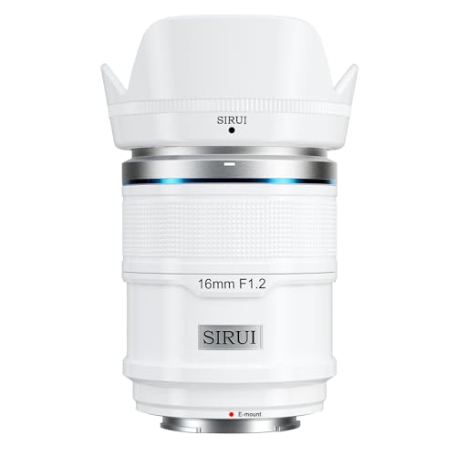 SIRUI Sniper 16 mm Autofokus Objektiv, F1.2 Weitwinkel APS-C Kameraobjektiv für A5, A6, A7, FX A9, ZV-E Serie (E-Mount, Weiß) von SIRUI
