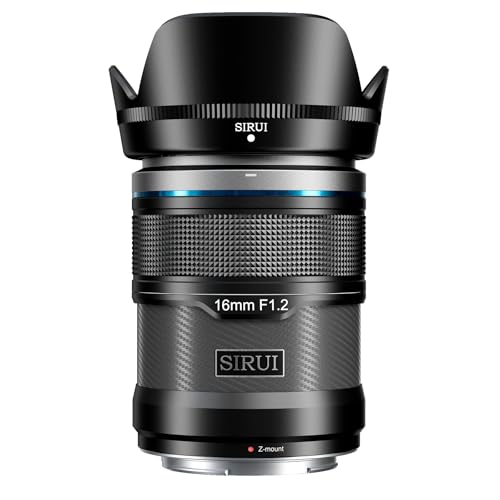 SIRUI Sniper 16mm Autofokus Objektiv, F1.2 Weitwinkel APS-C Kameraobjektiv, Z Mount Objektiv für Zfc, Z6, Z50, Z9 (Z Mount, Black) von SIRUI