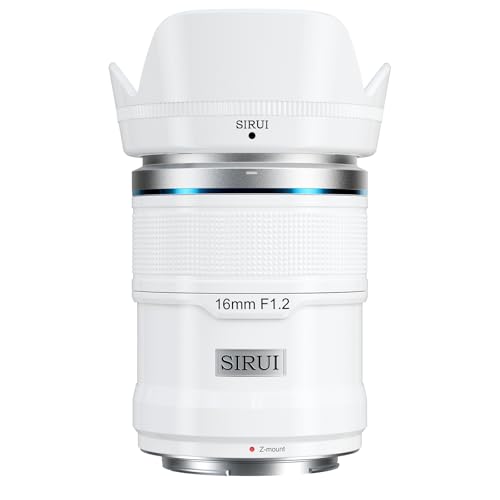 SIRUI Sniper 16mm Autofokus Objektiv, F1.2 Weitwinkel APS-C Kameraobjektiv, Z Mount Objektiv für Zfc, Z6, Z50, Z9 (Z Mount, White) von SIRUI