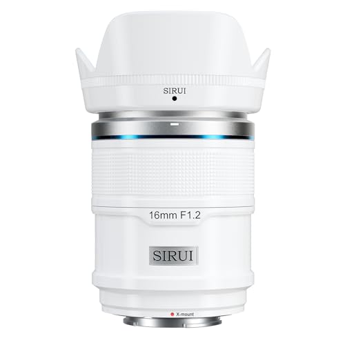 SIRUI Sniper 16mm Autofokus Objektiv, F1.2 Weitwinkel APS-C Kameraobjektiv für X-T4, X-T5, X-H1, X-H2/H2S, X-T3, X-T30, X-S10, X Mount, Weiß von SIRUI