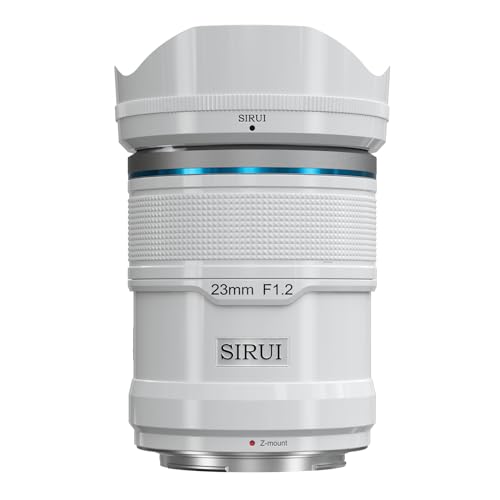 SIRUI Sniper 23mm Autofokus Objektiv, F1.2 Weitwinkel APS-C Kameraobjektiv,Z Mount Objektiv für Zfc, Z6, Z50, Z9 (Z Mount, White) von Sirui