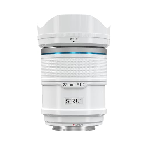 SIRUI Sniper 23mm Autofokus Objektiv, F1.2 Weitwinkel APS-C Kameraobjektiv, E Mount Objektiv für A6400, A6700, ZV-E10, FX3/30 (E Mount, White) von SIRUI