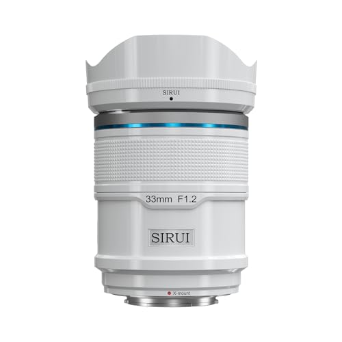 SIRUI Sniper 33mm Autofokus Objektiv, F1.2 Weitwinkel APS-C Kameraobjektiv, X Mount Objektiv für X-H2s, X-T5, X-M5,X-S20 (X Mount, White) von Sirui