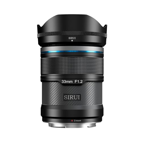 SIRUI Sniper 33mm Autofokus Objektiv, F1.2 Weitwinkel APS-C Kameraobjektiv, Z Mount Objektiv für Zfc, Z6, Z50, Z9 (Z Mount, Black) von Sirui