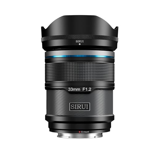 SIRUI Sniper 33mm Autofokus Objektiv, F1.2 Weitwinkel APS-C Kameraobjektiv, E Mount Objektiv für A6400, A6700, ZV-E10, FX3/30 (E Mount, Black) von Sirui