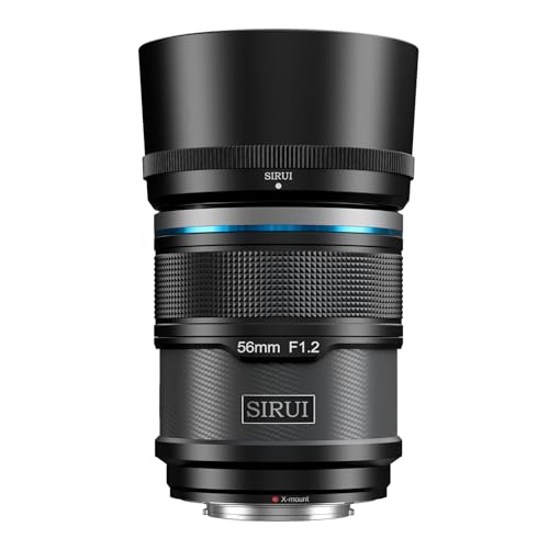 SIRUI Sniper 56mm Autofokus Objektiv, F1.2 Weitwinkel APS-C Kameraobjektiv, X Mount Objektiv für X-H2s, X-T5, X-M5,X-S20 (X Mount, Black) von SIRUI