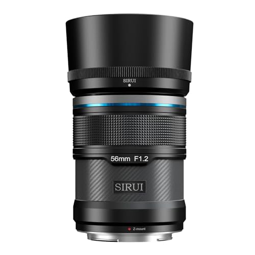 SIRUI Sniper 56 mm Autofokus-Objektiv, F1.2 Weitwinkel-APS-C-Kameraobjektiv (Z-Mount, schwarz) von SIRUI