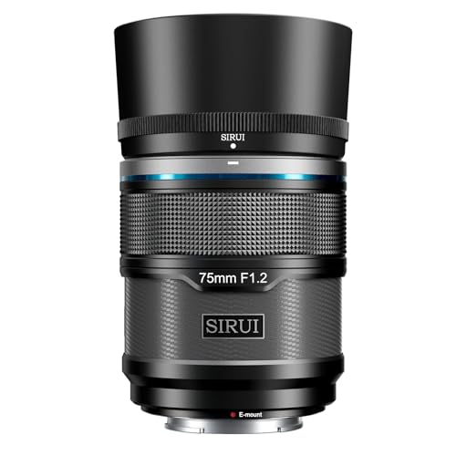 SIRUI Sniper 75mm Autofokus Objektiv, F1.2 Teleobjektiv für APS-C Kameras der A5 A6 A7 FX A9 ZV-E Serie (E-Mount, Schwarz) von SIRUI