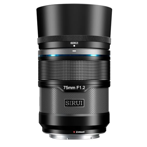 SIRUI Sniper 75mm f/1.2 Autofokus Objektiv, Weitwinkel APS-C Kameraobjektiv,Z Mount Objektiv für Zfc, Z6, Z50, Z9 (Z Mount, Black) von SIRUI