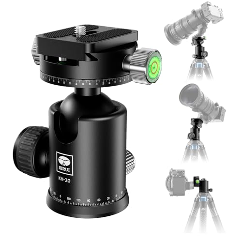 SIRUI Stativkopf KH-20, 360 Doppelte Panorama Kopf mit 36 mm Kugelkopf und 1/4 Zoll Schnellwechselplatte für DSLR, Stativ, Einbeinstativ, max. Tragkraft 20kg SIRUI Stativkopf KH-20, 360 Doppelte Panorama Kopf mit 36 mm Kugelkopf und 1/4 Zoll Schnellwechselplatte für DSLR, Stativ, Einbeinstativ, max. Tragkraft 20kg von SIRUI