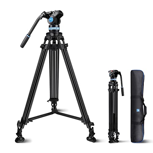 SIRUI Video Tripod Stativ SH25,Aluminium Travel Videostativ mit Fluidkopf und Griff,190cm, Max Load 10KG Nutzlast, Reisestativ kamerastativ für DSLR,Camcorder,Kamera,Videokamera von SIRUI