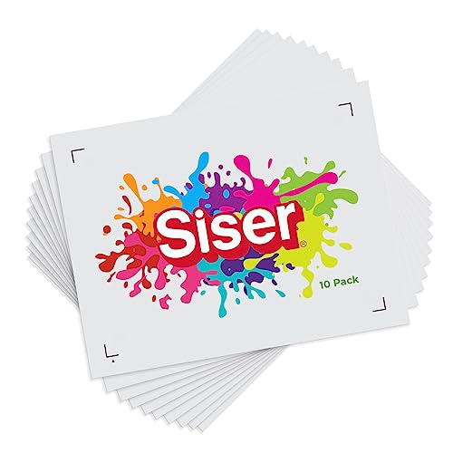 Siser EasyColor DTV 21,3 x 27,9 cm (21,3 x 27,9 cm), für Tintenstrahldrucker geeignet, Vinyl (10 Blatt) von SISER