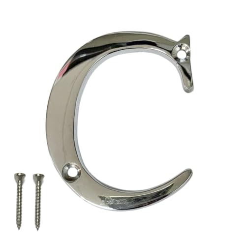 Chrom-Türbuchstaben zum Anschrauben, 7,6 cm, Buchstabe C, elegante und auffällige Türnummern, geeignet für alle Türtypen, einschließlich Holz uPVC und Verbundwerkstoff. Chrom-Türbuchstaben zum Anschrauben, 7,6 cm, Buchstabe C, elegante und auffällige Türnummern, geeignet für alle Türtypen, einschließlich Holz uPVC und Verbundwerkstoff. von SISI UK