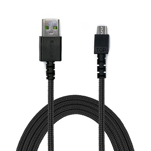 SISS Premium USB-Ladekabel für Razer Viper Ultimate/Razer Basilisk Ultimate/Naga Pro 20.000 DPI/DeathAdder V2 Pro, Ersatzkabel 2-Meter lang - Geflochtenes Nylon-Kabel SISS Premium USB-Ladekabel für Razer Viper Ultimate/Razer Basilisk Ultimate/Naga Pro 20.000 DPI/DeathAdder V2 Pro, Ersatzkabel 2-Meter lang - Geflochtenes Nylon-Kabel von SISS