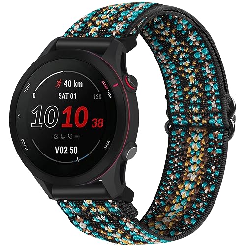 SITAFU 22mm Armband für Garmin Vivoactive 4/Forerunner 255/265/Venu 2, Elastisches Nylon Verstellbar Dehnbar Ersatzband für Samsung Galaxy Watch 3 45MM/Gear S3/Huawei Watch GT Sport Uhrenarmband von SITAFU