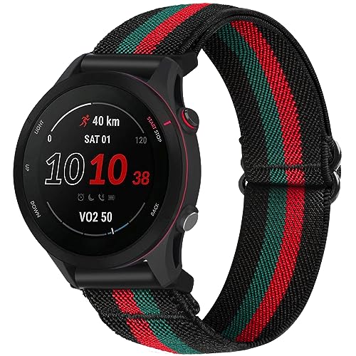 SITAFU 22mm Armband für Garmin Vivoactive 4/Forerunner 255/265/Venu 2, Elastisches Nylon Verstellbar Dehnbar Ersatzband für Samsung Galaxy Watch 3 45MM/Gear S3/Huawei Watch GT Sport Uhrenarmband von SITAFU