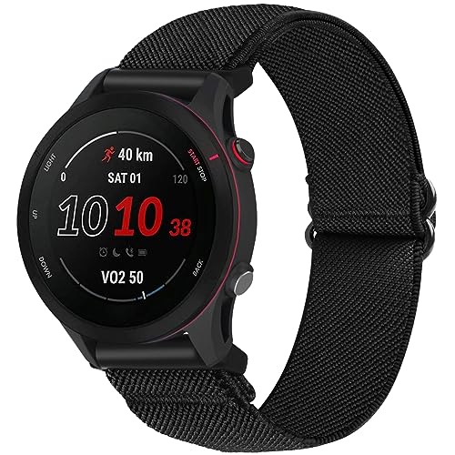 SITAFU 22mm Armband für Garmin Vivoactive 4/Forerunner 255/265/Venu 2, Elastisches Nylon Verstellbar Dehnbar Ersatzband für Samsung Galaxy Watch 3 45MM/Gear S3/Huawei Watch GT Sport Uhrenarmband von SITAFU