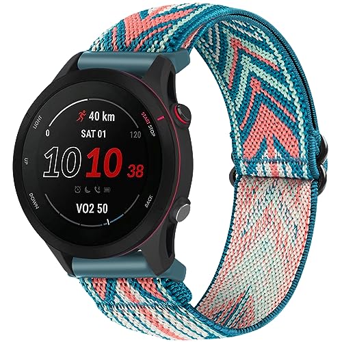 SITAFU 22mm Armband für Garmin Vivoactive 4/Forerunner 255/265/Venu 2, Elastisches Nylon Verstellbar Dehnbar Ersatzband für Samsung Galaxy Watch 3 45MM/Gear S3/Huawei Watch GT Sport Uhrenarmband von SITAFU