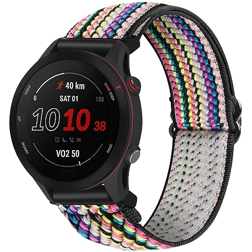 SITAFU 22mm Armband für Garmin Vivoactive 4/Forerunner 255/265/Venu 2, Elastisches Nylon Verstellbar Dehnbar Ersatzband für Samsung Galaxy Watch 3 45MM/Gear S3/Huawei Watch GT Sport Uhrenarmband von SITAFU