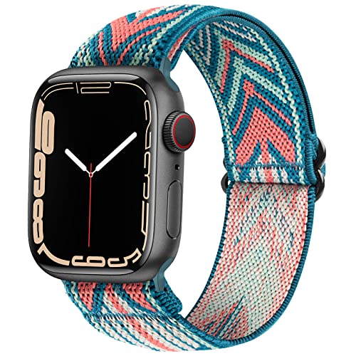 SITAFU Armband Kompatibel mit Apple Watch Armband 38mm 40mm 41mm für Damen Herren,Nylon Elastisches Verstellbares Geflochten Ersatzarmband für iWatch Series 7 6 5 4 3 2 1 SE von SITAFU