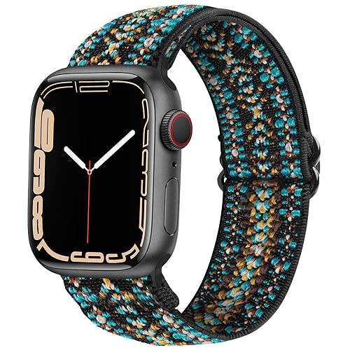 SITAFU Armband Kompatibel mit Apple Watch Armband 38mm 40mm 41mm für Damen Herren,Nylon Elastisches Verstellbares Geflochten Ersatzarmband für iWatch Series 7 6 5 4 3 2 1 SE von SITAFU