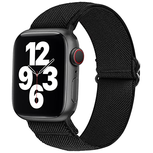 SITAFU Armband Kompatibel mit Apple Watch Armband 42mm 44mm 45mm ür Damen Herren,Nylon Elastisches Verstellbares Geflochten Ersatzarmband für iWatch Series 7 6 5 4 3 2 1 SE von SITAFU