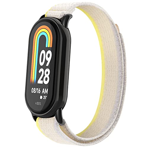 SITAFU Armband Kompatibel mit Xiaomi Mi Band 8 Uhrenarmband Damen Herren, Nylon Verstellbar Sport Ersatzband für Xiaomi Mi Band 8 von SITAFU