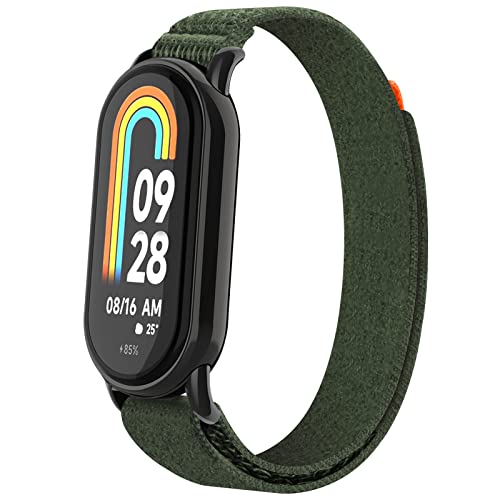 SITAFU Armband Kompatibel mit Xiaomi Mi Band 8 Uhrenarmband Damen Herren, Nylon Verstellbar Sport Ersatzband für Xiaomi Mi Band 8 von SITAFU