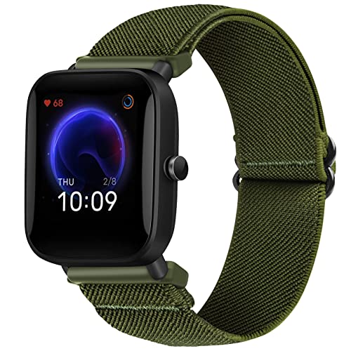 SITAFU Armband für Amazfit Bip,20MM Nylon Elastisches Verstellbares Sportarmband für Amazfit GTS Geflochten Ersatzarmband für Amazfit Bip U/Bip U Pro/Bip lite/Amazfit GTS 2/GTS 2 mini/GTS 2e von SITAFU