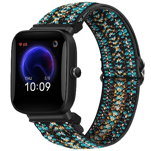 SITAFU Armband für Amazfit Bip,20MM Nylon Elastisches Verstellbares Sportarmband für Amazfit GTS Geflochten Ersatzarmband für Amazfit Bip U/Bip U Pro/Bip lite/Amazfit GTS 2/GTS 2 mini/GTS 2e von SITAFU