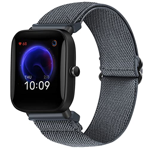 SITAFU Armband für Amazfit Bip,20MM Nylon Elastisches Verstellbares Sportarmband für Amazfit GTS Geflochten Ersatzarmband für Amazfit Bip U/Bip U Pro/Bip lite/Amazfit GTS 2/GTS 2 mini/GTS 2e von SITAFU