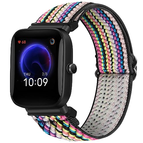 SITAFU Armband für Amazfit Bip,20MM Nylon Elastisches Verstellbares Sportarmband für Amazfit GTS Geflochten Ersatzarmband für Amazfit Bip U/Bip U Pro/Bip lite/Amazfit GTS 2/GTS 2 mini/GTS 2e von SITAFU