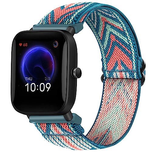 SITAFU Armband für Amazfit Bip,20MM Nylon Elastisches Verstellbares Sportarmband für Amazfit GTS Geflochten Ersatzarmband für Amazfit Bip U/Bip U Pro/Bip lite/Amazfit GTS 2 mini/GTS 2/GTS 2e von SITAFU