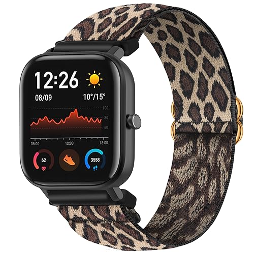 SITAFU Armband für Amazfit GTS/GTS 2/GTS 3,20MM Nylon Elastisches Verstellbares Sportarmband Geflochten Ersatzarmband für Amazfit Bip/GTS 2 mini/GTS 2e/Watch GT2 Classic/GT2 Pro 46mm/GT 2e/GT Sport von SITAFU