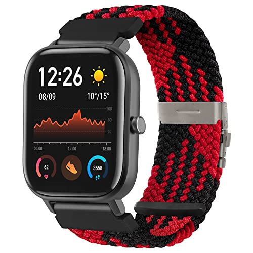 SITAFU Armband für Amazfit GTS/GTS 2/GTS 3/GTS 2 Mini, 20 mm Nylon Elastisches Verstellbar für Amazfit Bip/Amazfit Bip Lite/Amazfit GTR 42 mm/Amazfit GTS 2e SITAFU Armband für Amazfit GTS/GTS 2/GTS 3/GTS 2 Mini, 20 mm Nylon Elastisches Verstellbar für Amazfit Bip/Amazfit Bip Lite/Amazfit GTR 42 mm/Amazfit GTS 2e von SITAFU