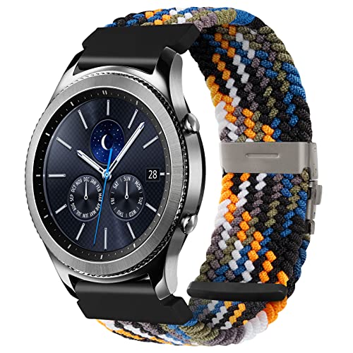 SITAFU Nylon Armband für Samsung Galaxy Watch 3 45mm,22MM Elastisches Verstellbares Geflochtenes Solo Loop Ersatzarmband für Samsung Galaxy Watch 46mm/Watch Gear S3 Classic/Frontier/Huawei GT 2 von SITAFU